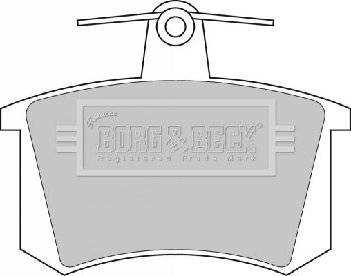 BORG & BECK stabdžių trinkelių rinkinys, diskinis stabdys BBP1503
